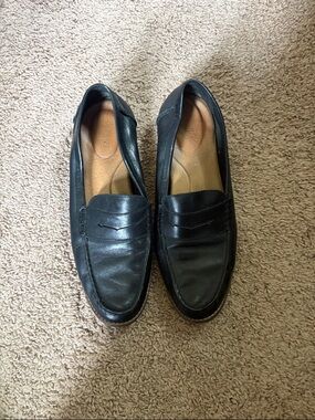 Classic Black Leather Sperry Penny Loafers